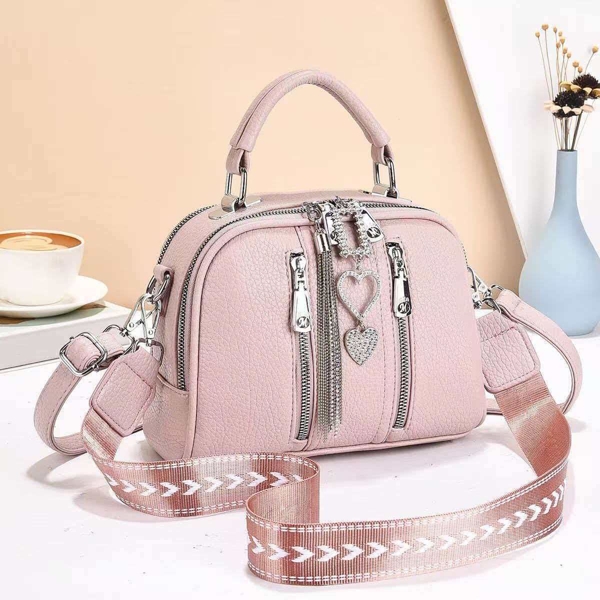 Love Bags Double Zip Sling Bags